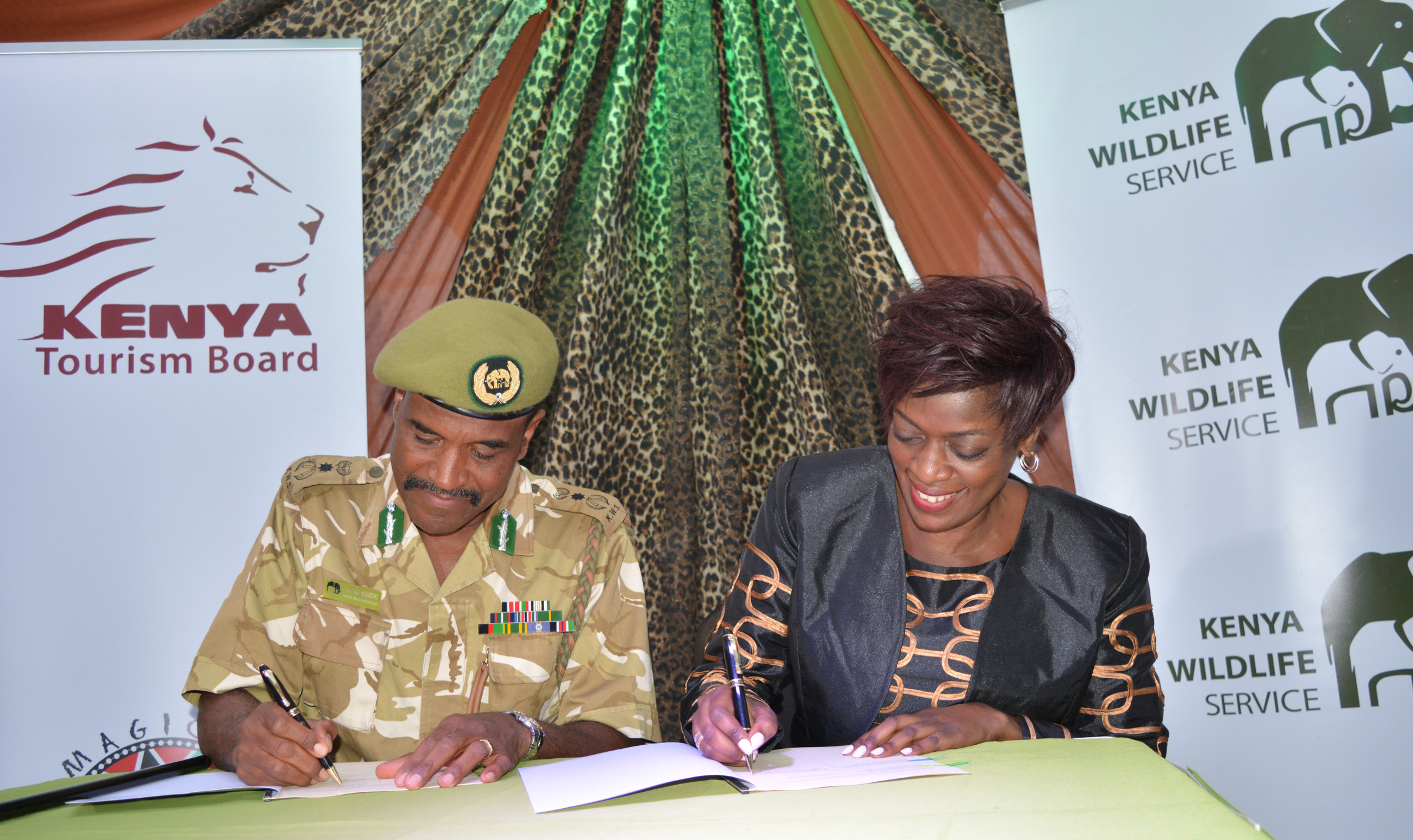 KENYA WILDLIFE SERVICE AND KENYA TOURISM BOARD SIGN MOU